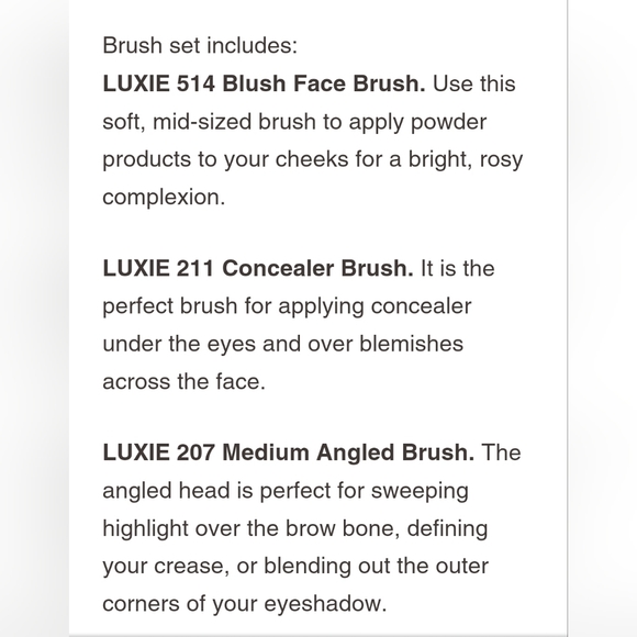 5/75$ LUXIE BEAUTY Por La Noche Brush Set - Picture 16 of 16